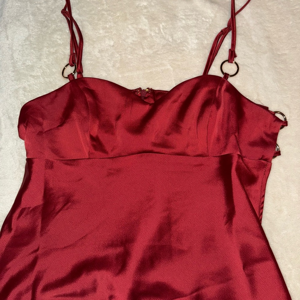 Urban Outfitters Red Satin Tank Top